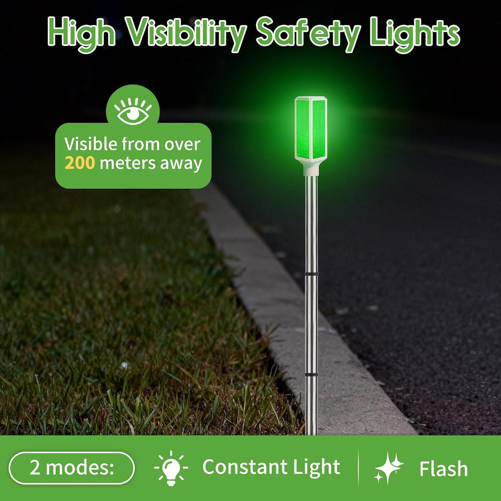 5 Pack Green Solar Driveway Marker Lights