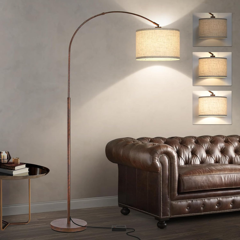 Bronze Adjustable Arc Floor Lamp