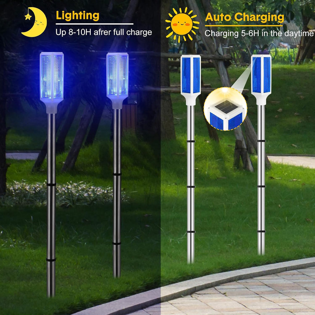 Blue Solar Driveway Marker Lights