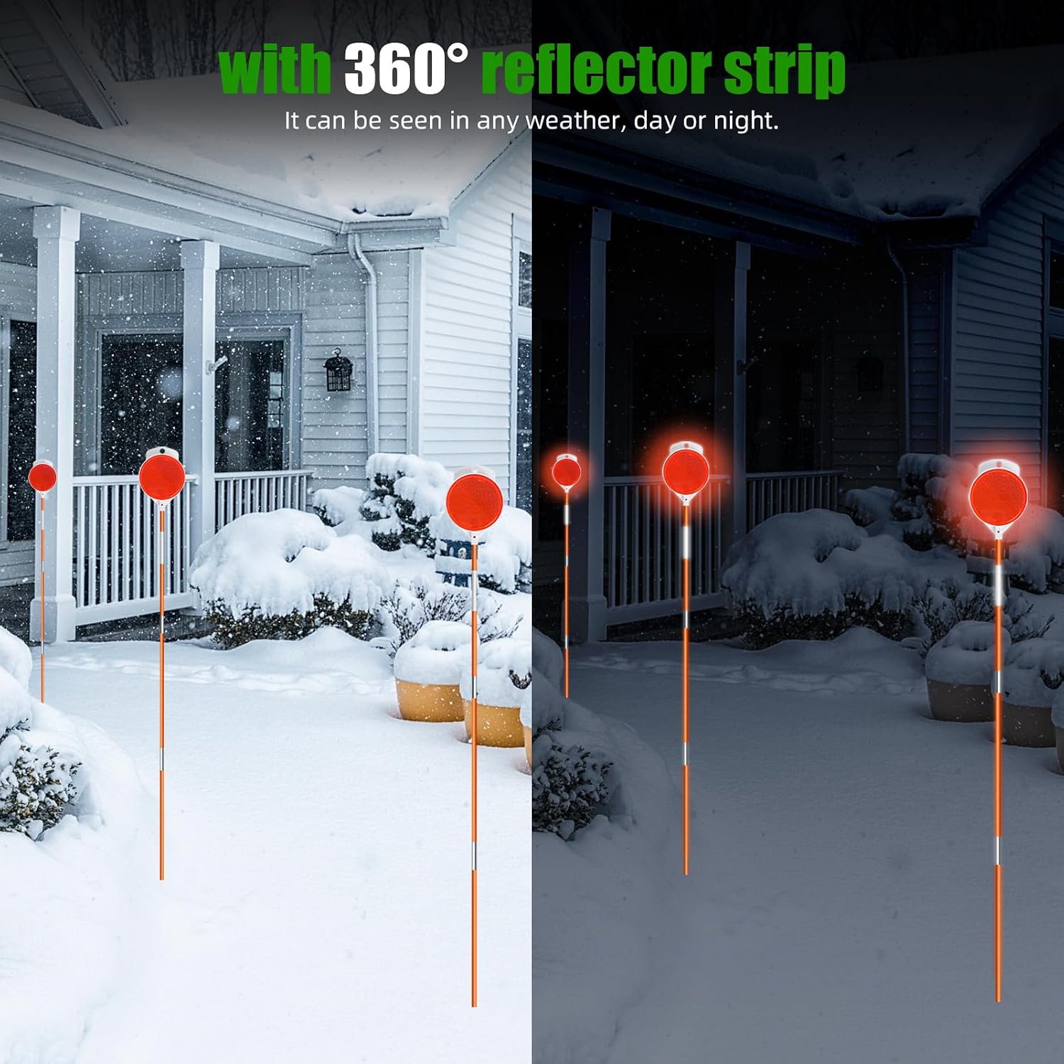 Orange Reflective Driveway Stakes