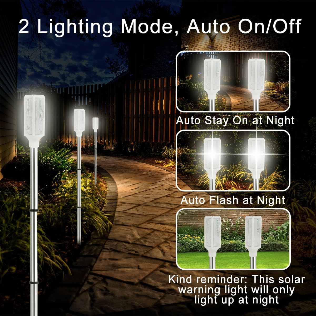 White Solar Driveway Marker Lights