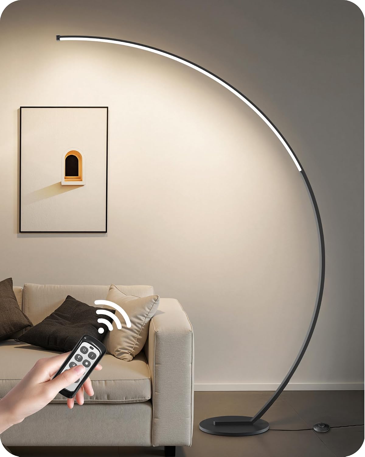 Dimmable Arc Floor Lamp Dual Control