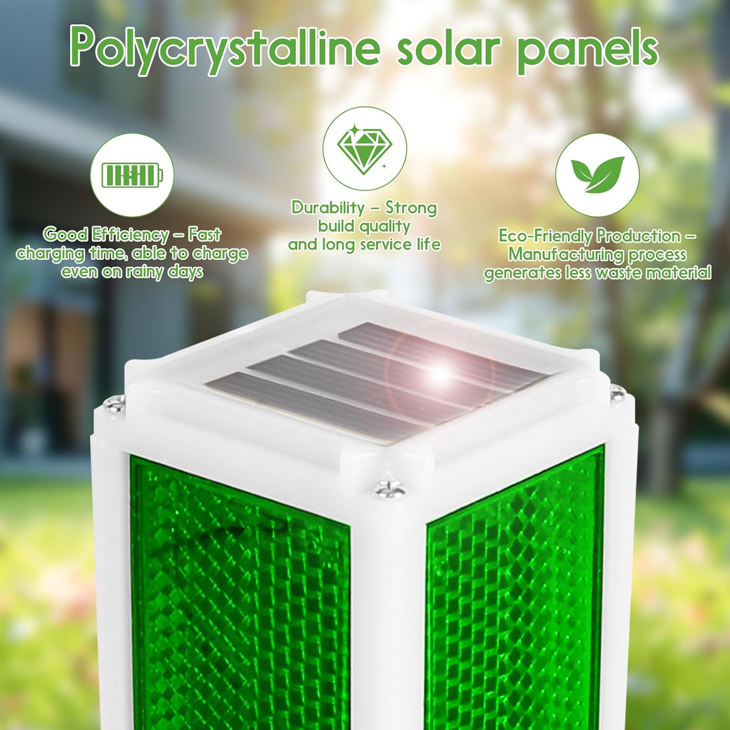 5 Pack Green Solar Driveway Marker Lights