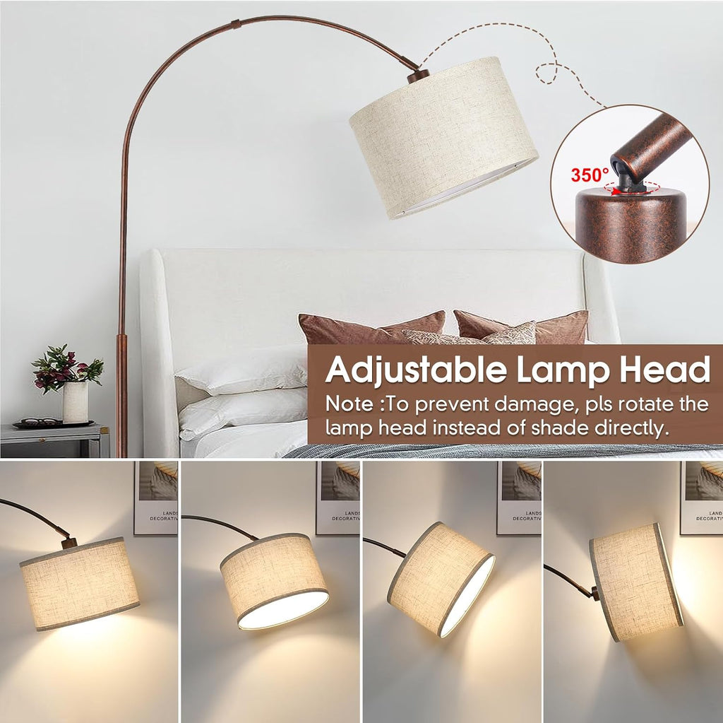 Bronze Adjustable Arc Floor Lamp