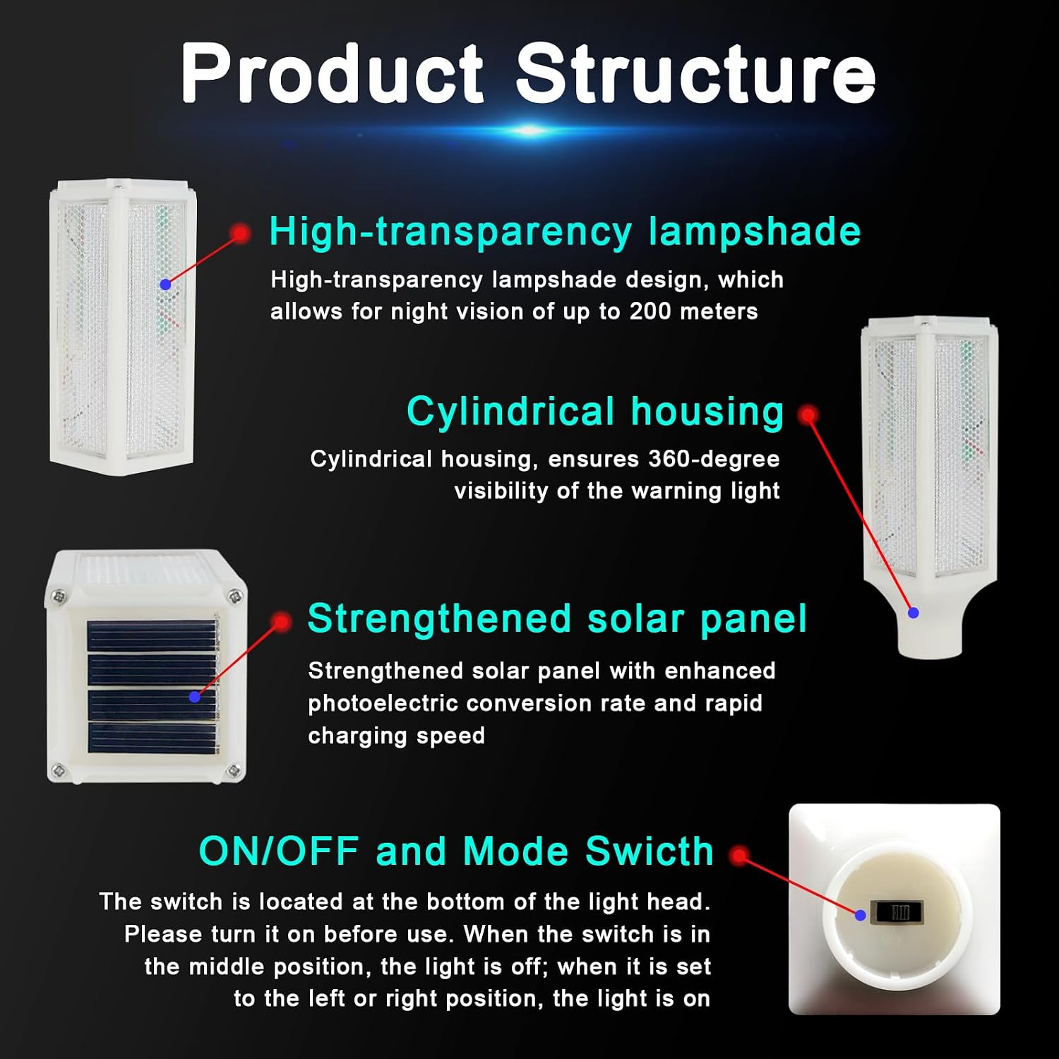White Solar Driveway Marker Lights