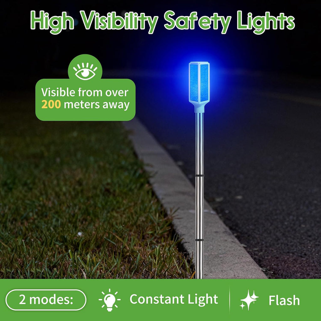 Blue Solar Driveway Marker Lights
