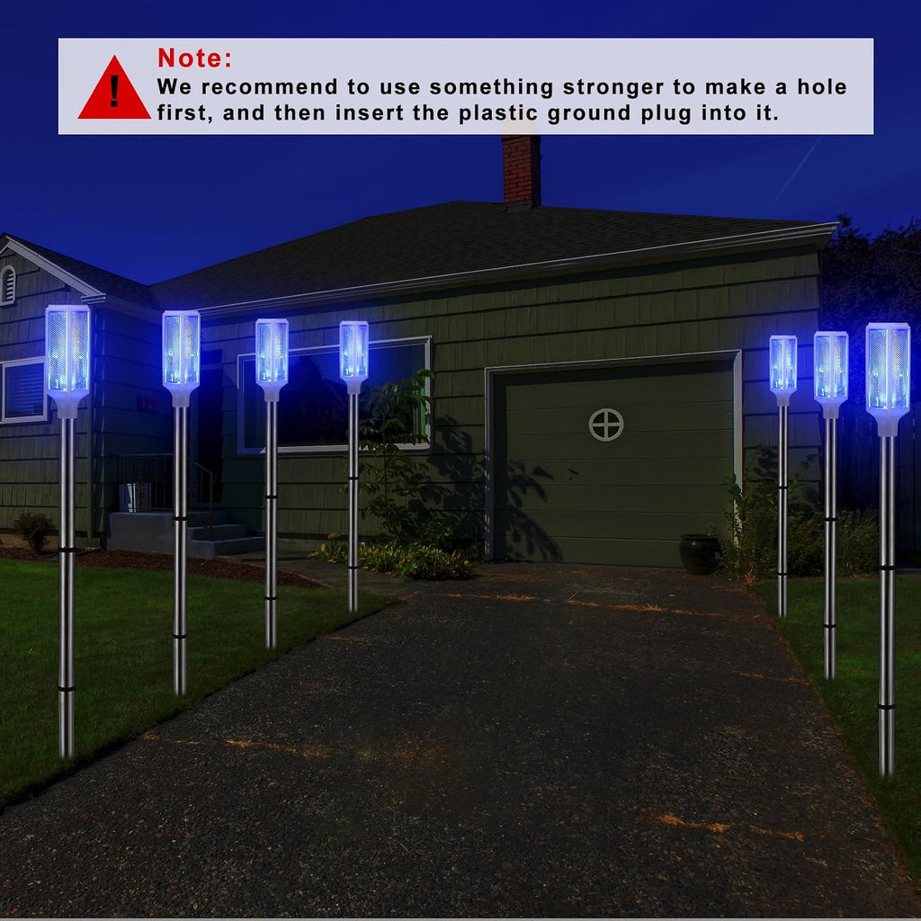 Blue Solar Driveway Marker Lights