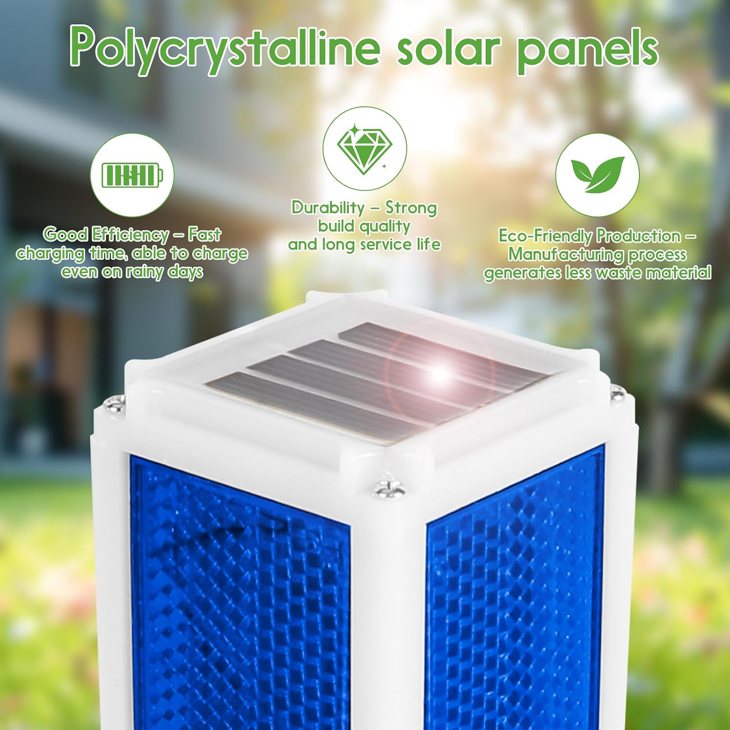 Blue Solar Driveway Marker Lights