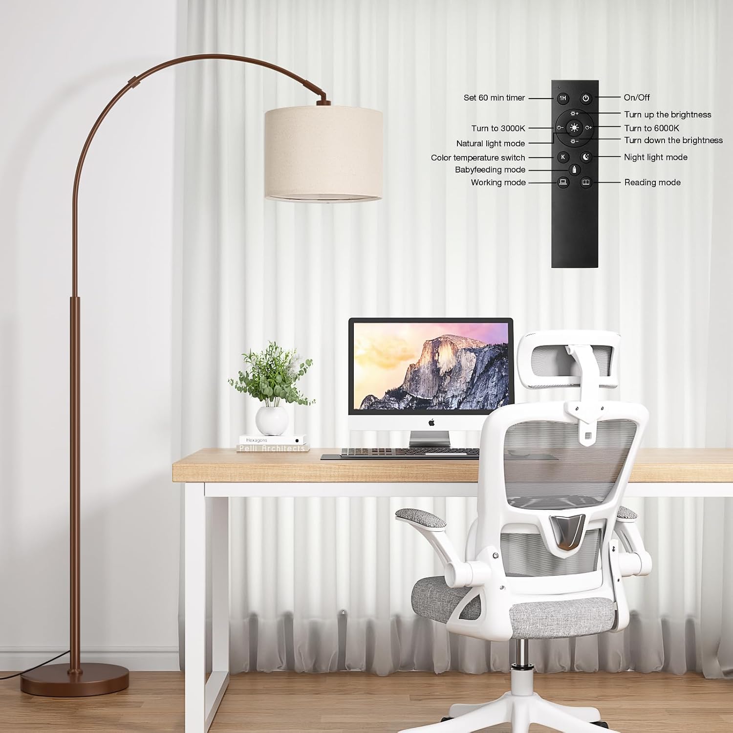 Adjustable Arc Floor Lamp Remote