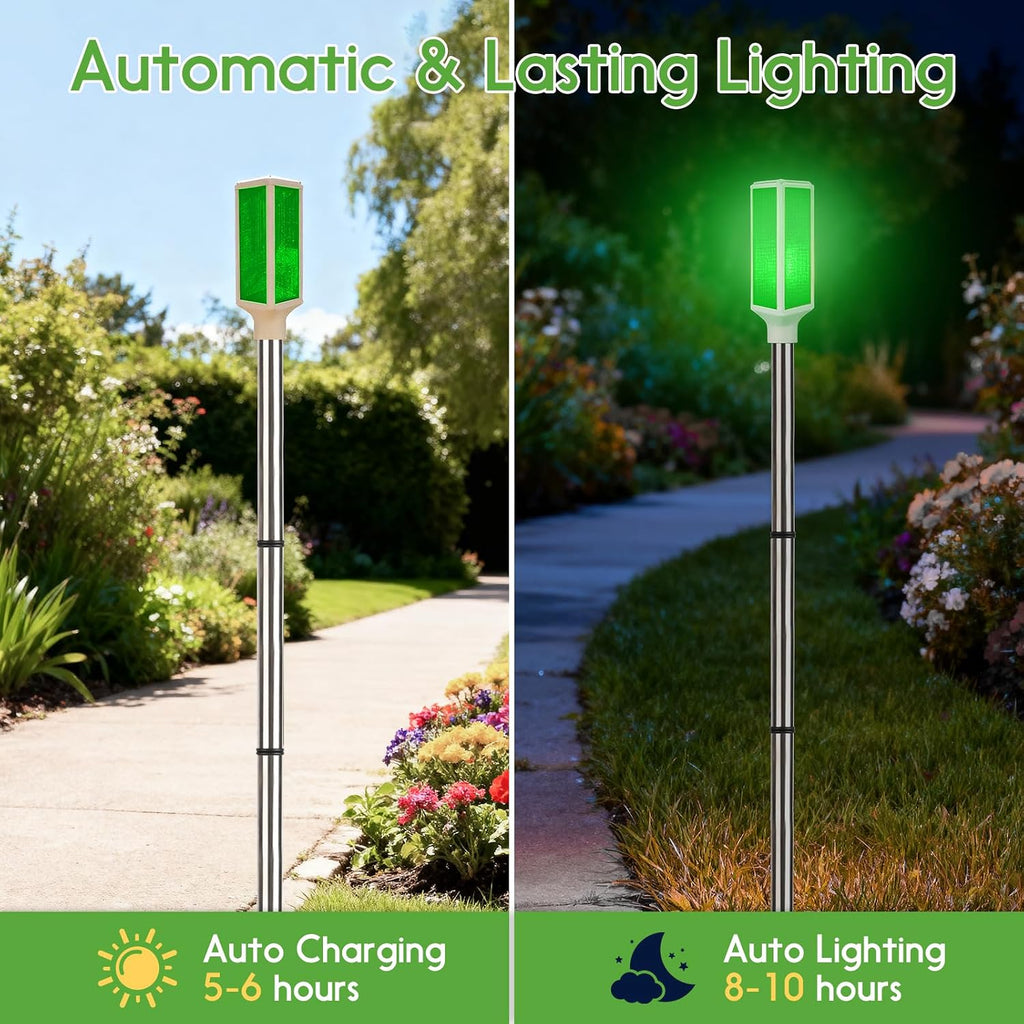 5 Pack Green Solar Driveway Marker Lights