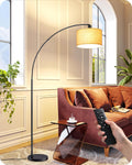 Black Dimmable Arc Floor Lamp