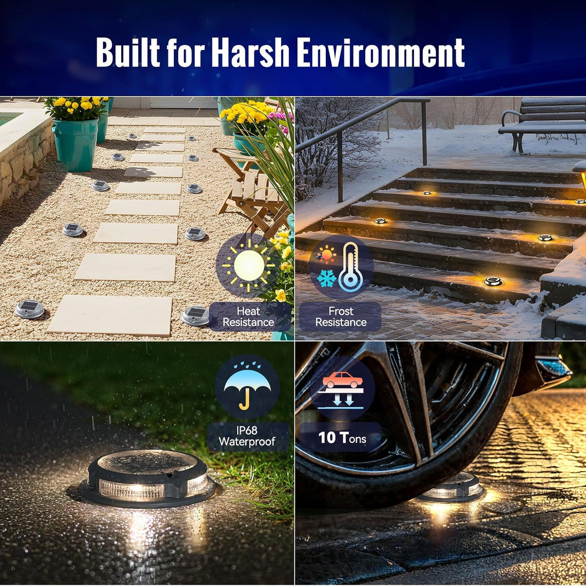 RGB Solar Driveway Dock Lights