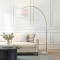 Nickel Drum Shade Arc Lamp