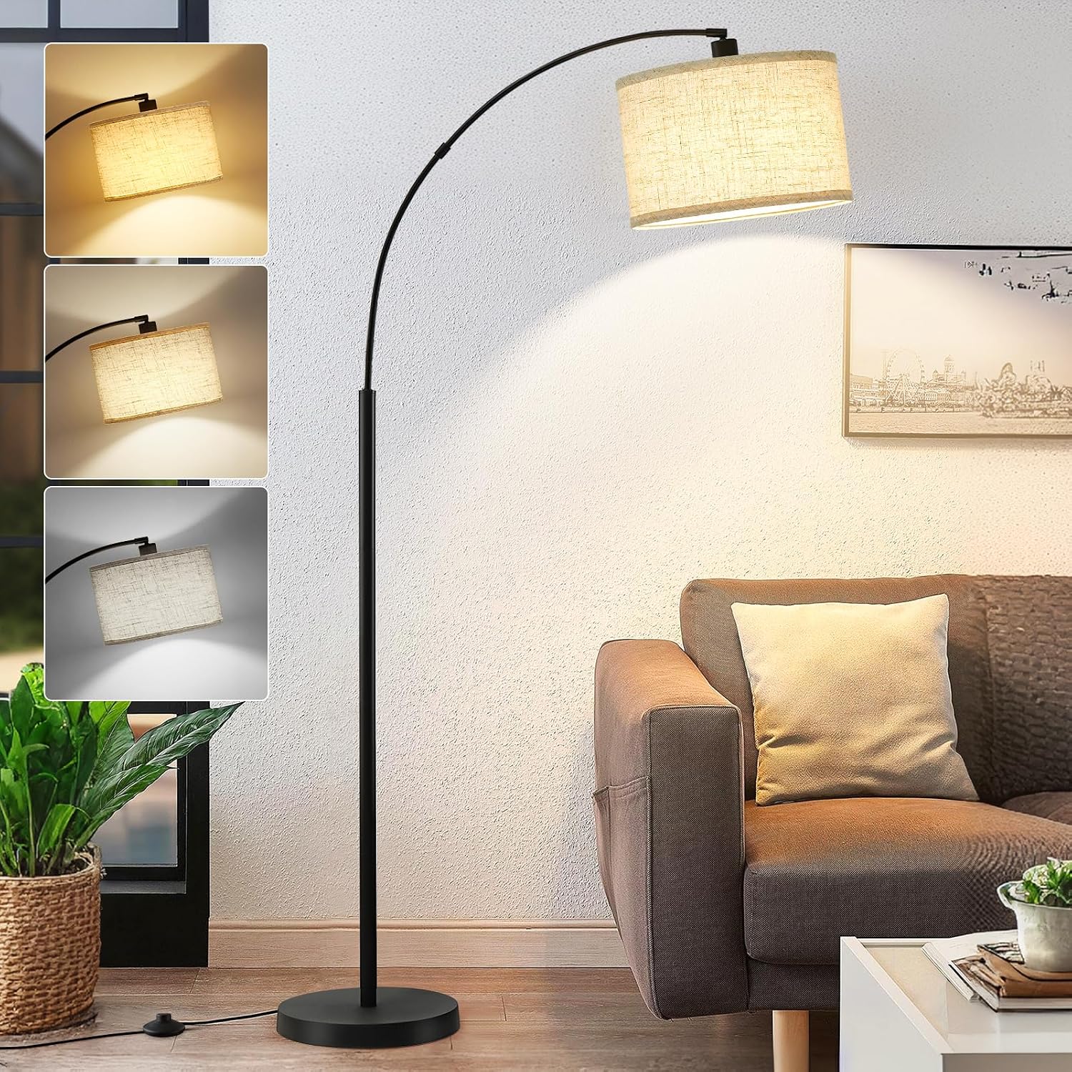 Adjustable Head Arc Floor Lamp