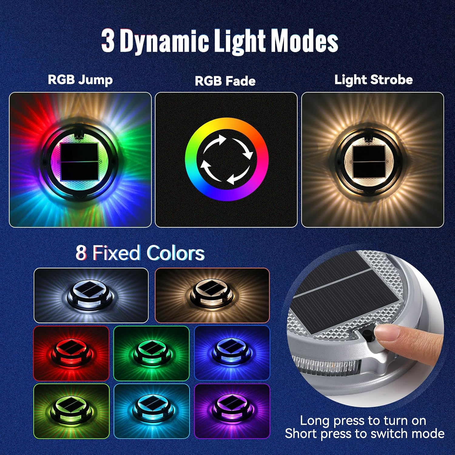 RGB Solar Driveway Dock Lights