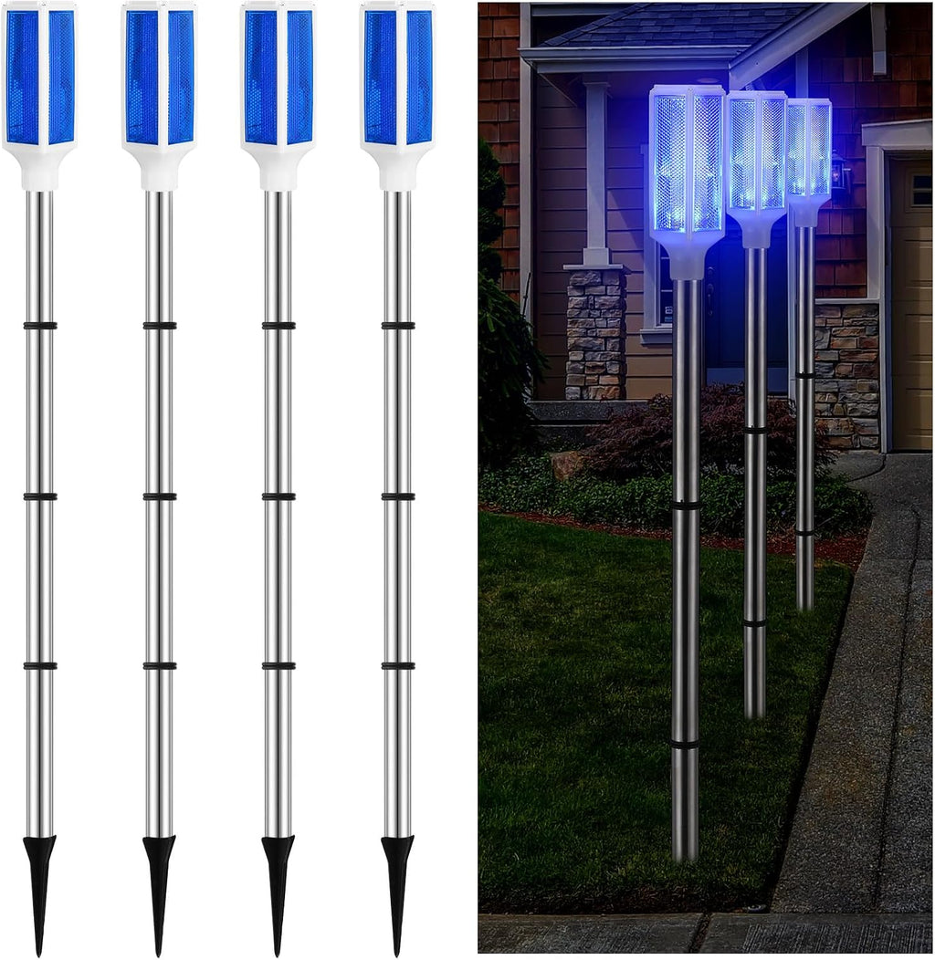 Blue Solar Driveway Marker Lights