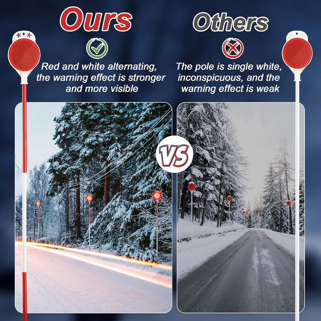 Red White Reflective Driveway Stakes