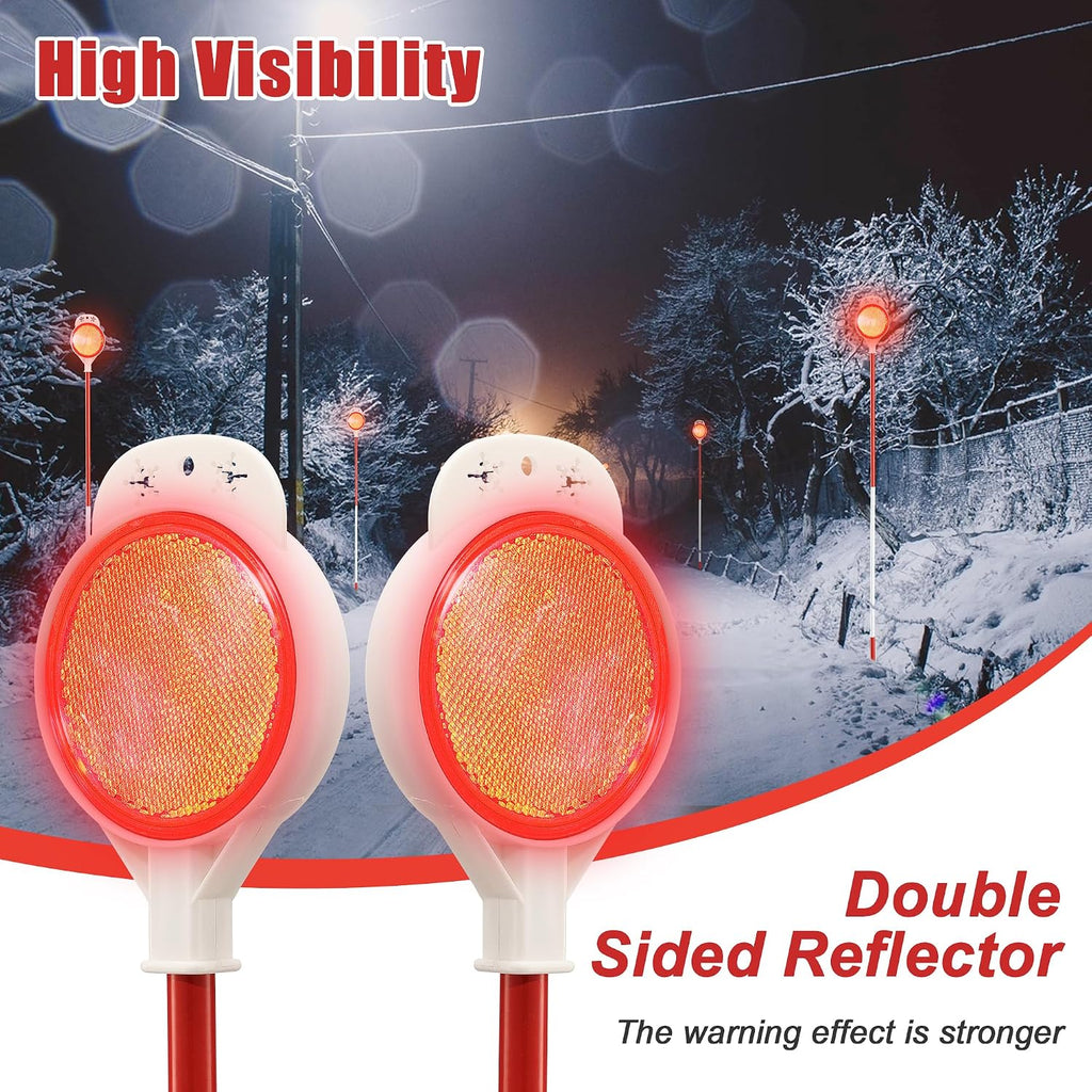 Red White Reflective Driveway Stakes