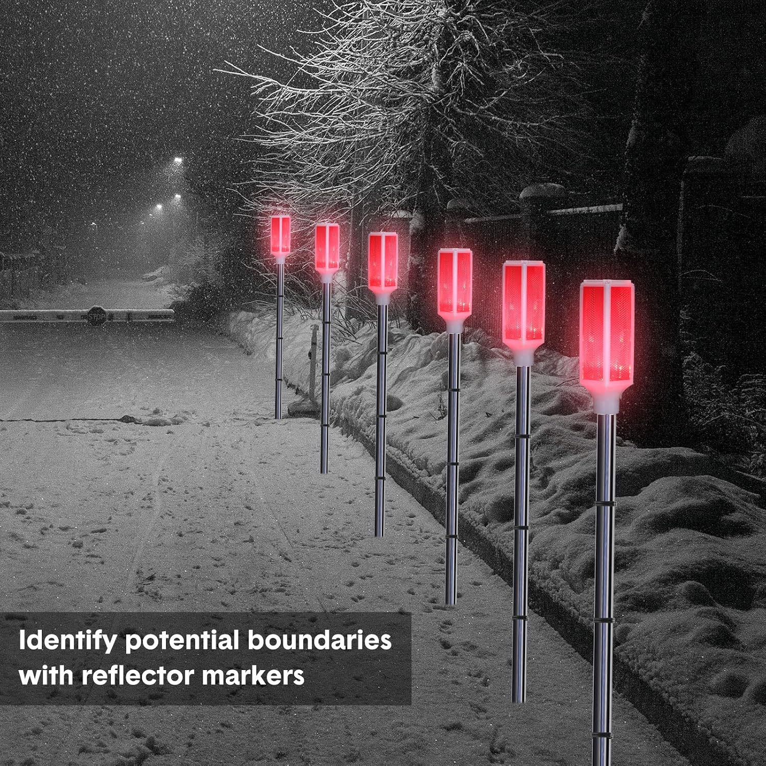 Red Solar Driveway Marker Lights